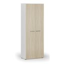 Büroschrank mit Tür PRIMO WHITE, 800 x 420 x 2128 mm, Weiß/Eiche Natur