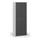 Büroschrank mit Tür PRIMO WHITE, 800 x 420 x 2128 mm, weiß/Graphit
