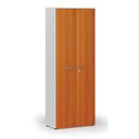 Büroschrank mit Tür PRIMO WHITE, 800 x 420 x 2128 mm, weiß/Kirsche