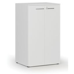 Büroschrank mit Tür PRIMO WHITE, 3 Einlegeböden, 1335 x 800 x 640 mm, weiß