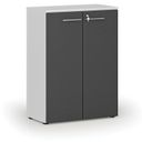 Büroschrank mit Tür PRIMO WHITE, 800 x 420 x 1087 mm, weiß/Graphit