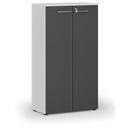 Büroschrank mit Tür PRIMO WHITE, 800 x 420 x 1434 mm, weiß/Graphit
