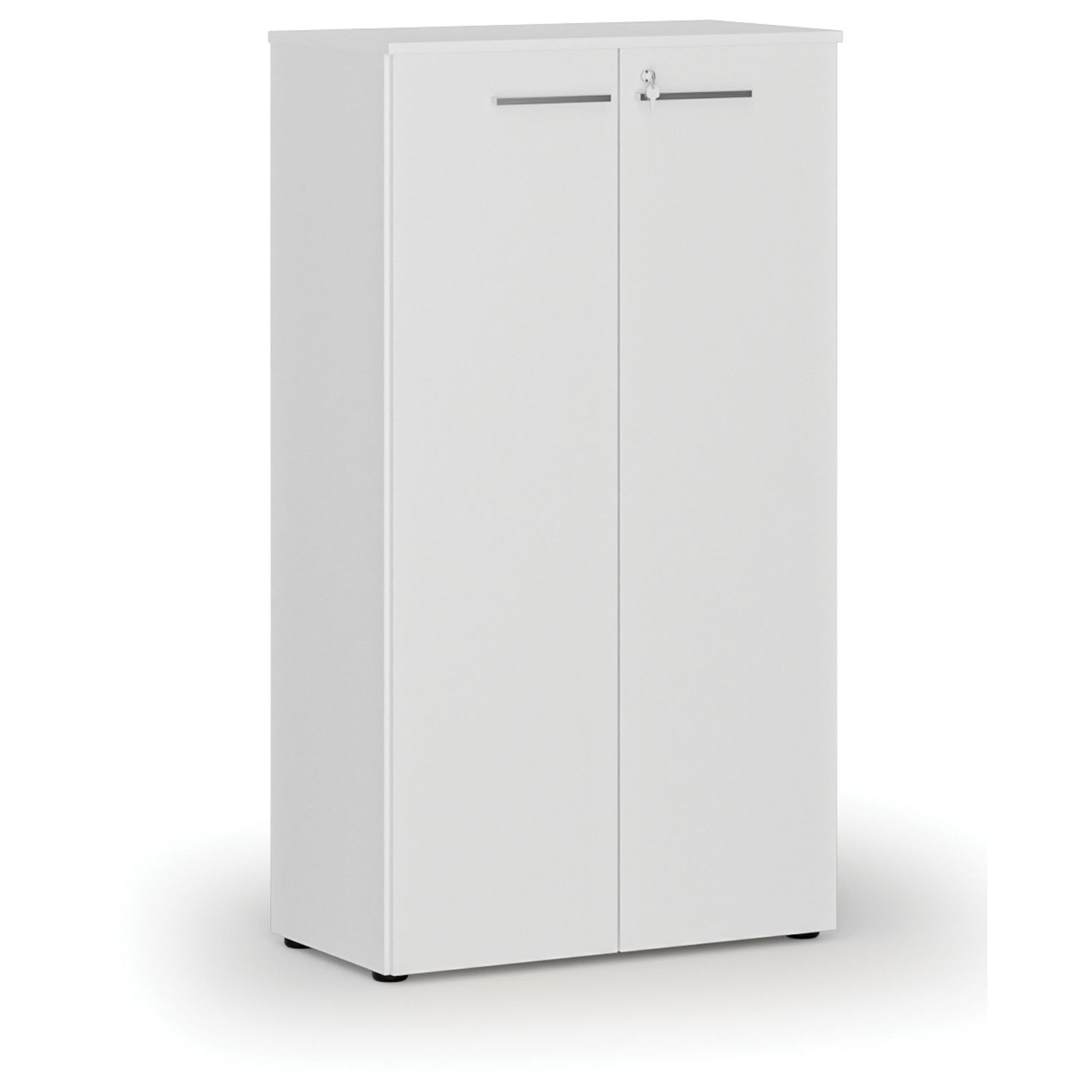 Büroschrank mit Tür PRIMO WHITE, 800 x 420 x 1434 mm, weiß