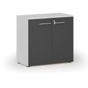 Büroschrank mit Tür PRIMO WHITE, 800 x 420 x 740 mm, weiß/Graphit