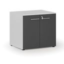 Büroschrank mit Tür PRIMO WHITE, 800 x 640 x 735 mm, weiß/Graphit