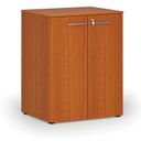 Büroschrank mit Tür PRIMO WOOD, 2 Einlegeböden, 1027 x 800 x 640 mm, Kirsche