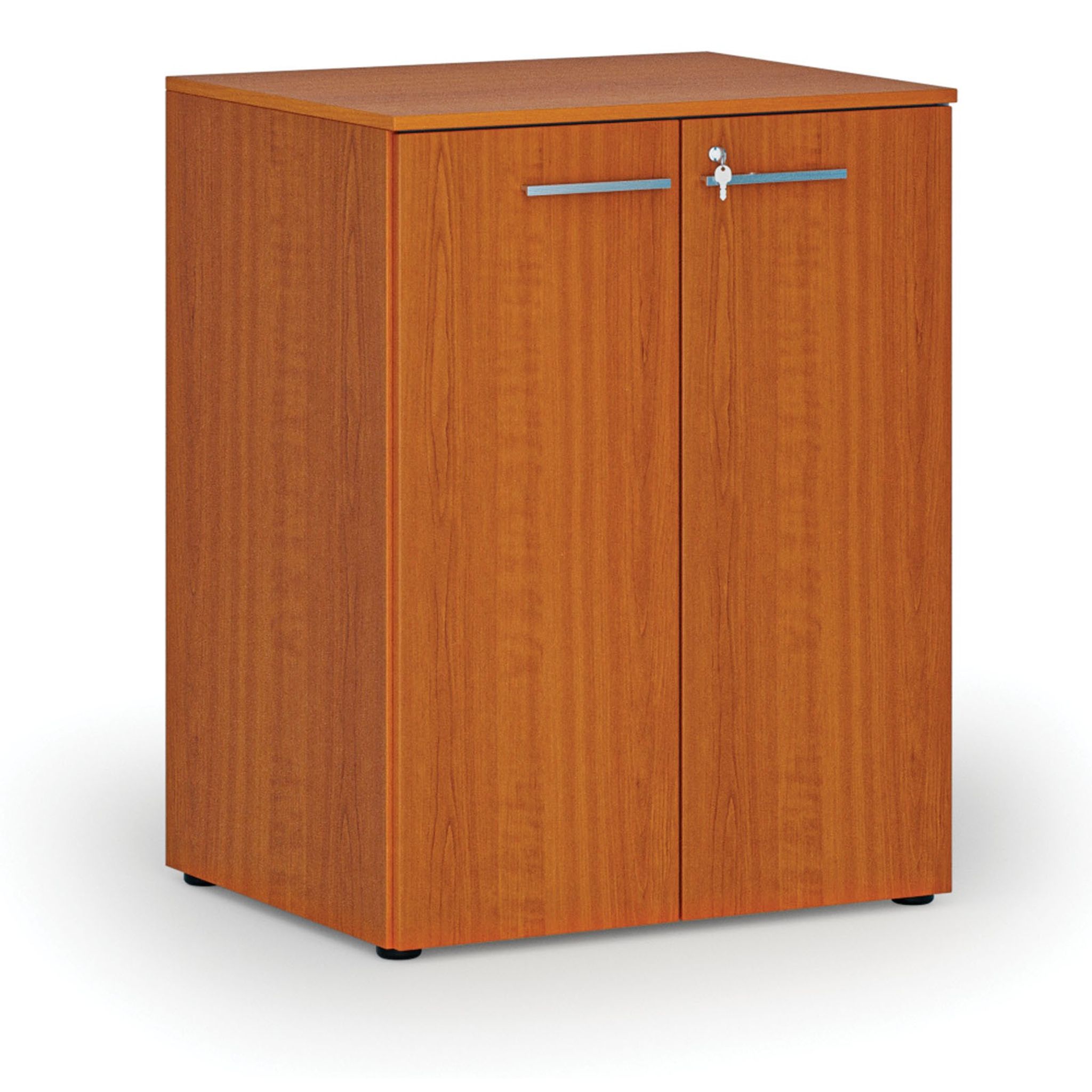 Büroschrank mit Tür PRIMO WOOD, 2 Einlegeböden, 800 x 640 x 1027 mm, Kirsche