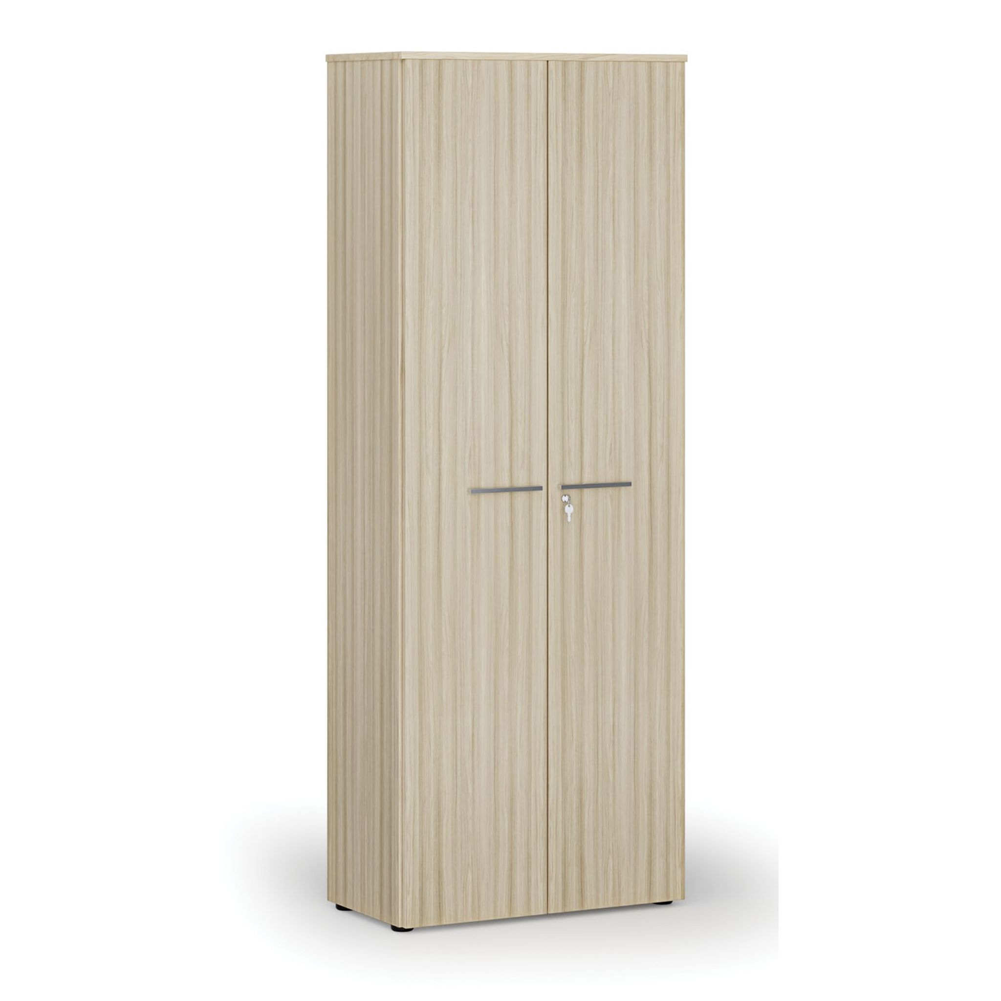 Büroschrank mit Tür PRIMO WOOD, 2128 x 800 x 420 mm, Eiche natur