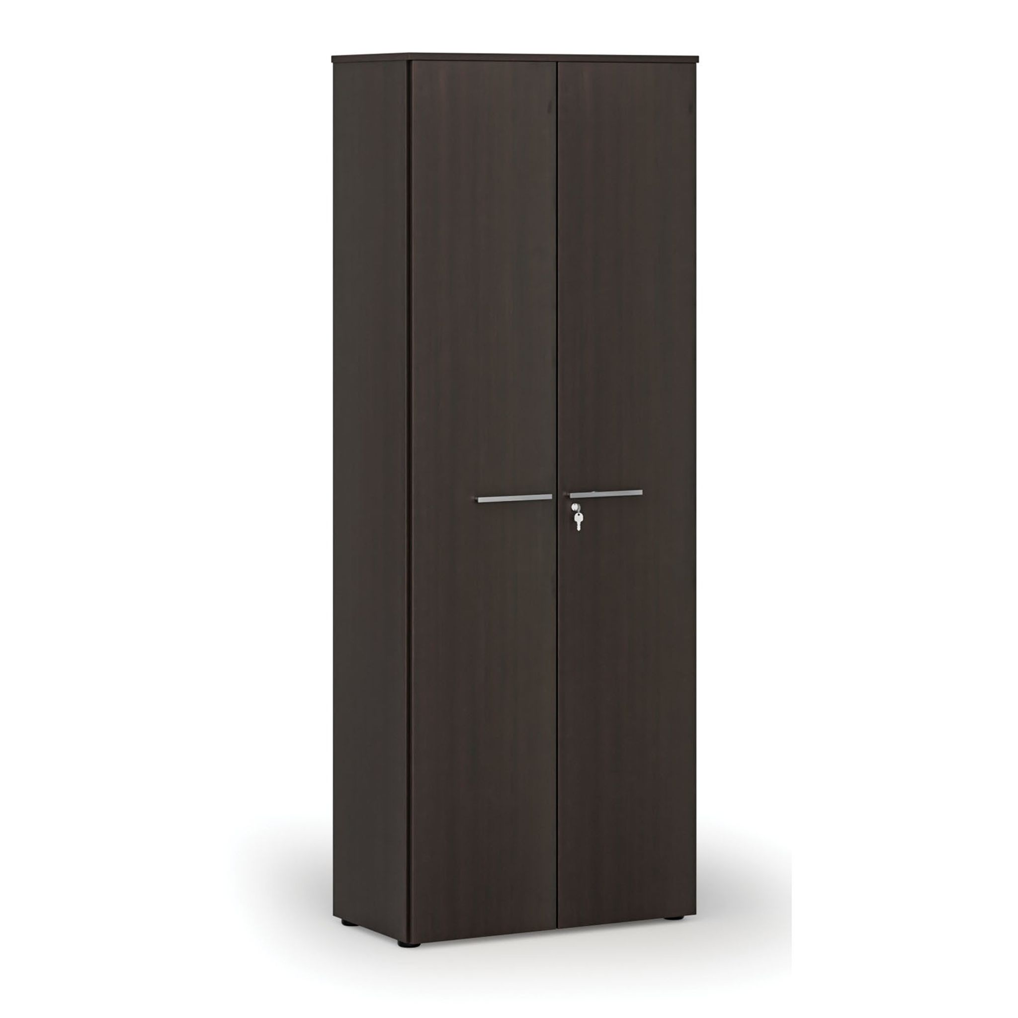 Büroschrank mit Tür PRIMO WOOD, 2128 x 800 x 420 mm, Wenge