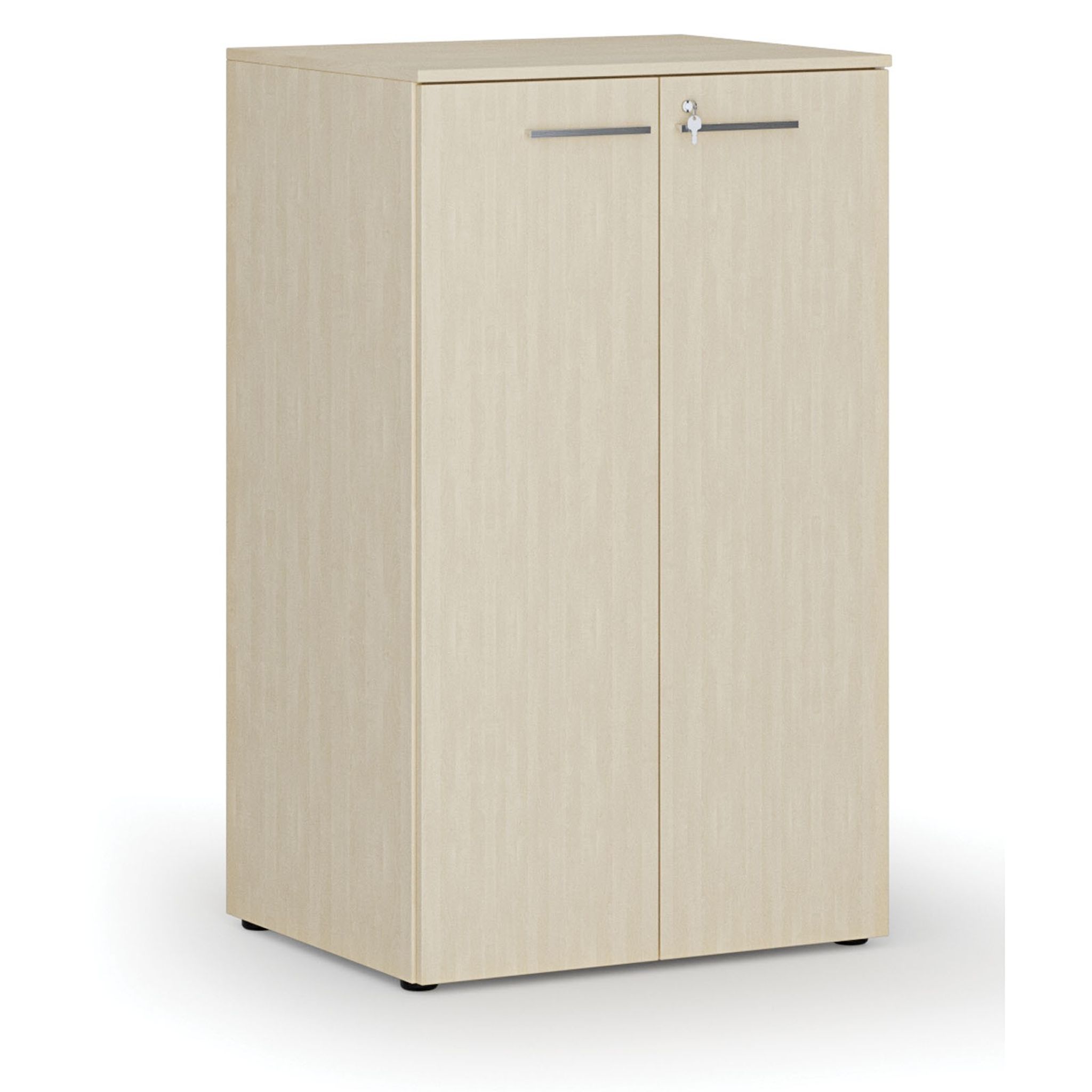 Büroschrank mit Tür PRIMO WOOD, 3 Einlegeböden, 1335 x 800 x 640 mm, Birke