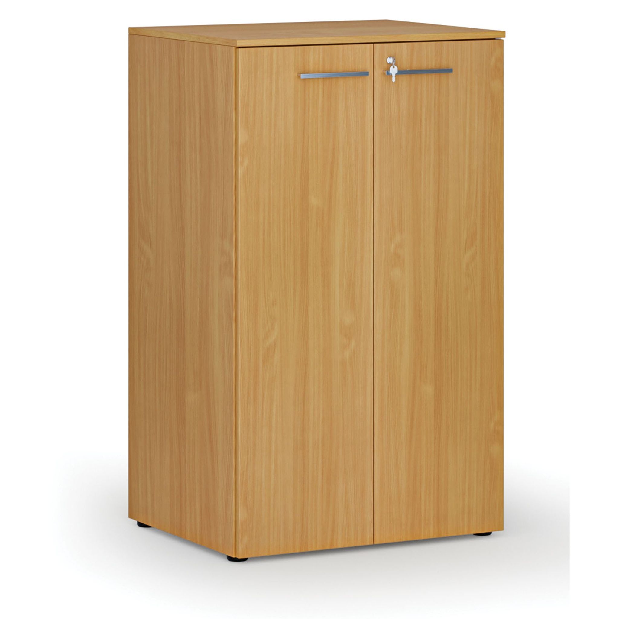 Büroschrank mit Tür PRIMO WOOD, 3 Einlegeböden, 1335 x 800 x 640 mm, Buche