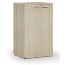 Büroschrank mit Tür PRIMO WOOD, 3 Einlegeböden, 800 x 640 x 1335 mm, Eiche natur