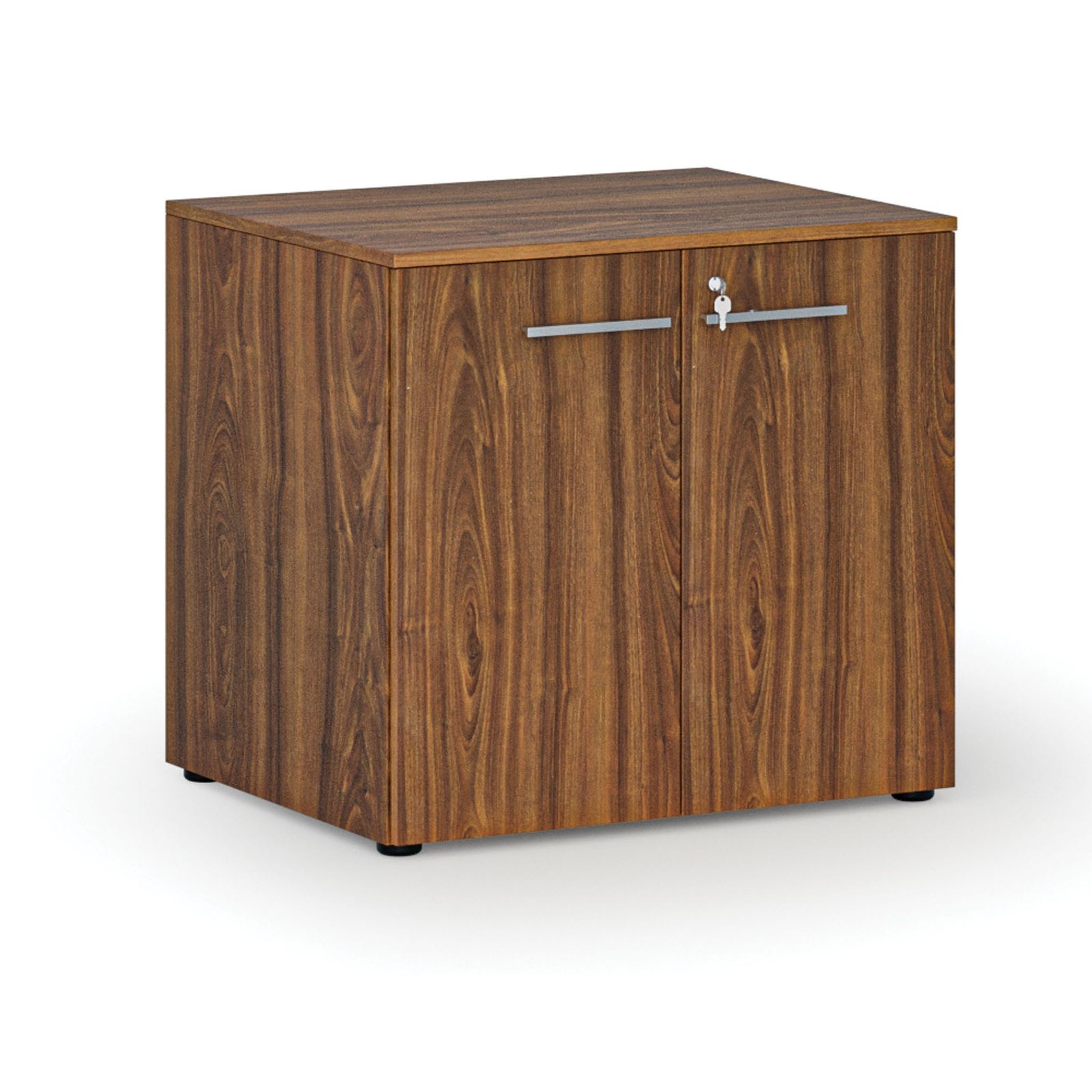 Büroschrank mit Tür PRIMO WOOD, 735 x 800 x 640 mm, Nussbaum