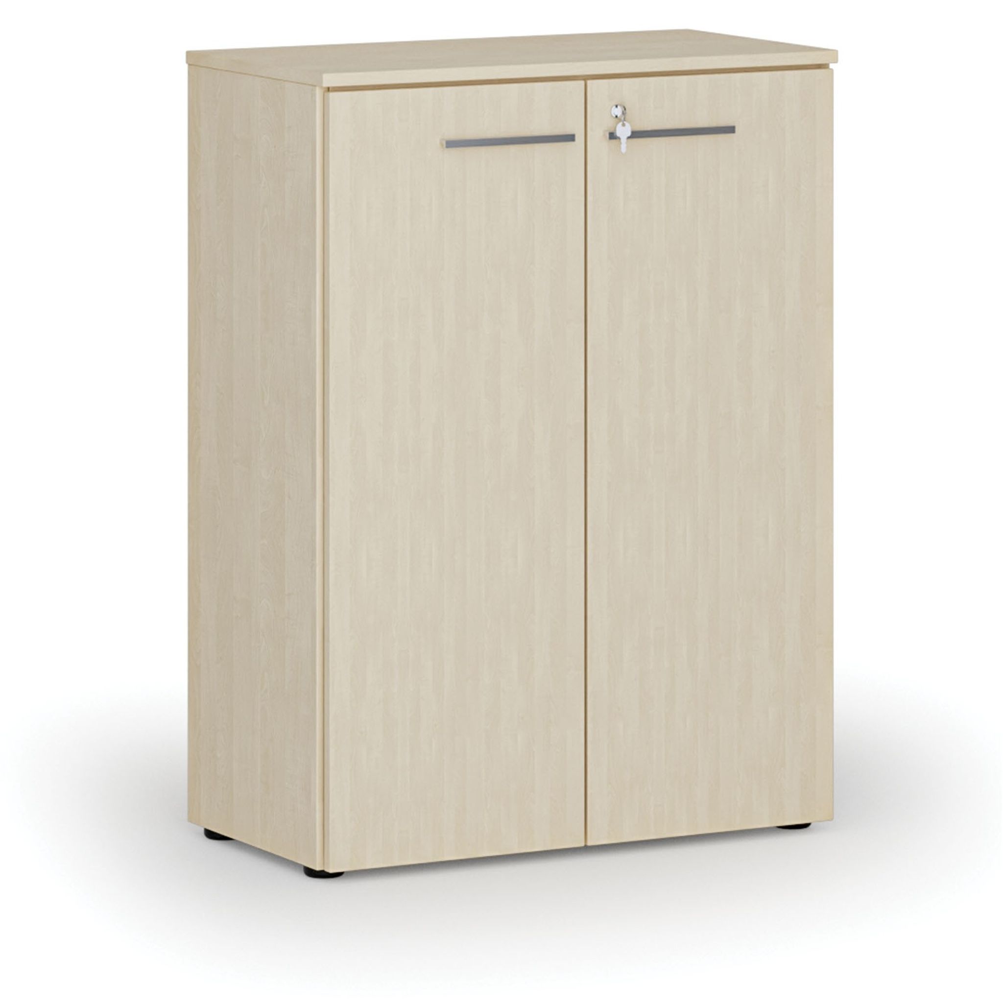 Büroschrank mit Tür PRIMO WOOD, 800 x 420 x 1087 mm, Birke