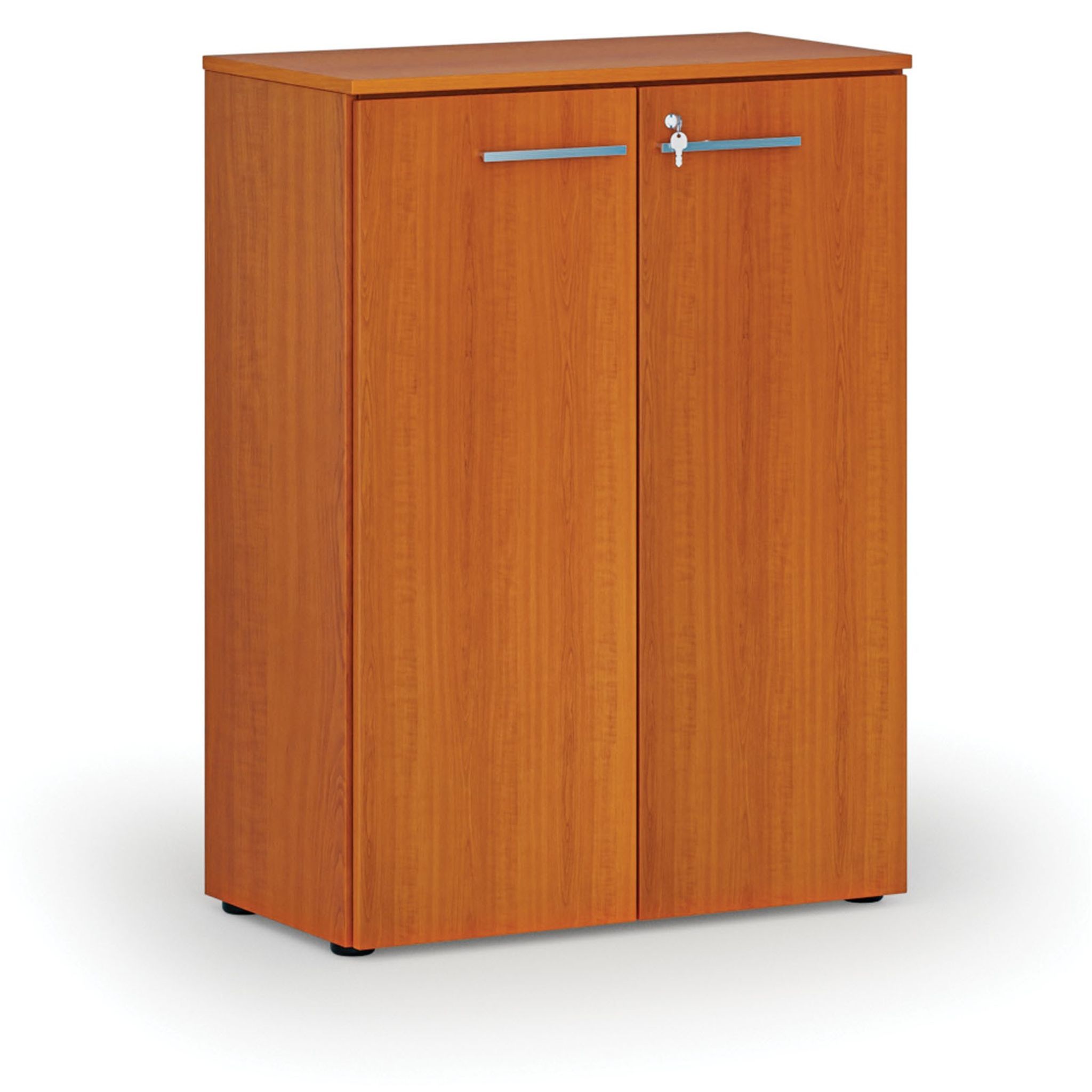 Büroschrank mit Tür PRIMO WOOD, 800 x 420 x 1087 mm, Kirsche