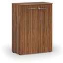 Büroschrank mit Tür PRIMO WOOD, 800 x 420 x 1087 mm, Nussbaum