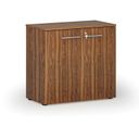 Büroschrank mit Tür PRIMO WOOD, 800 x 420 x 740 mm, Nussbaum