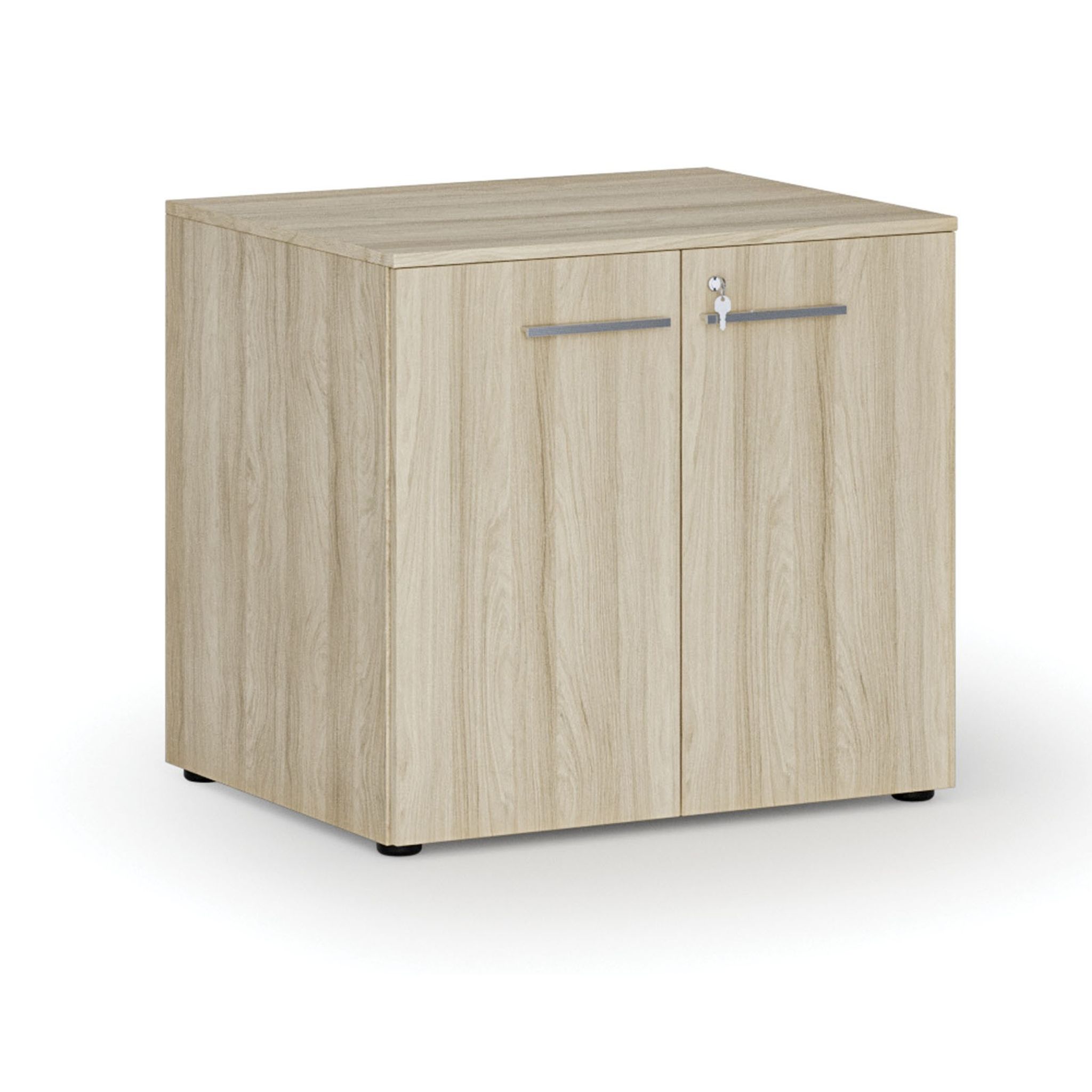 Büroschrank mit Tür PRIMO WOOD, 800 x 640 x 735 mm, Eiche natur