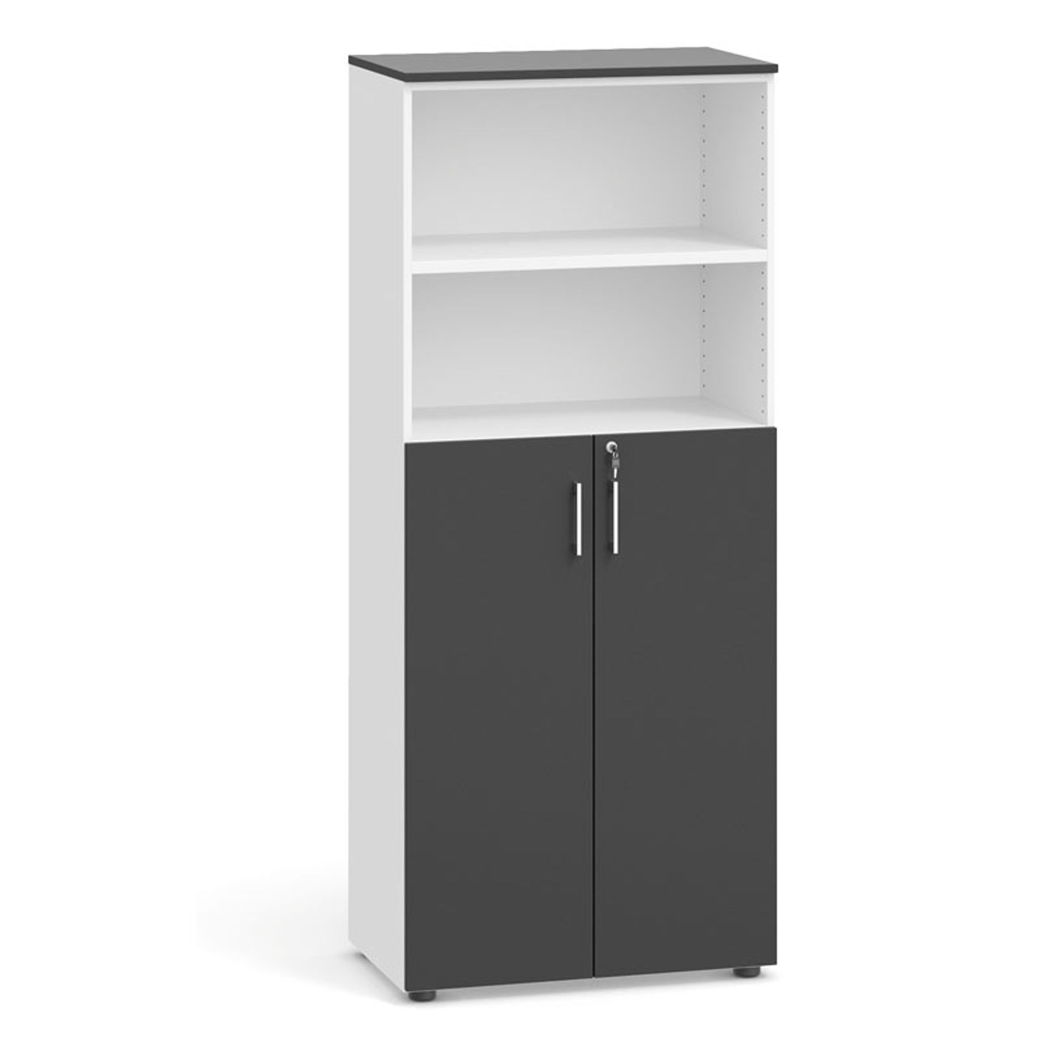 Büroschrank PRIMO 2023, Tür für 3 Ebenen, 1781 x 800 x 420 mm, weiß / Graphit