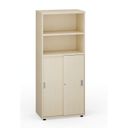 Büroschrank PRIMO, Schiebetür für 3 Ebenen, 1781 x 800 x 420 mm, Birke