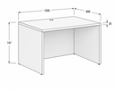 Büroschreibtisch FRAME, 1200 x 800 mm, Birke Büroschreibtisch FRAME, 1200 x 800 mm, Birke
