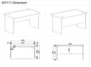 Büroschreibtisch MIRELLI A+, Länge 1400 mm, Birke