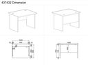 Büroschreibtisch MIRELLI, Länge 1000 mm, weiß