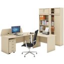 Büroschreibtisch MIRELLI, Länge 1400 mm, Birke