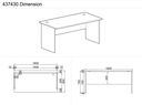 Büroschreibtisch MIRELLI, Länge 1600 mm, weiß