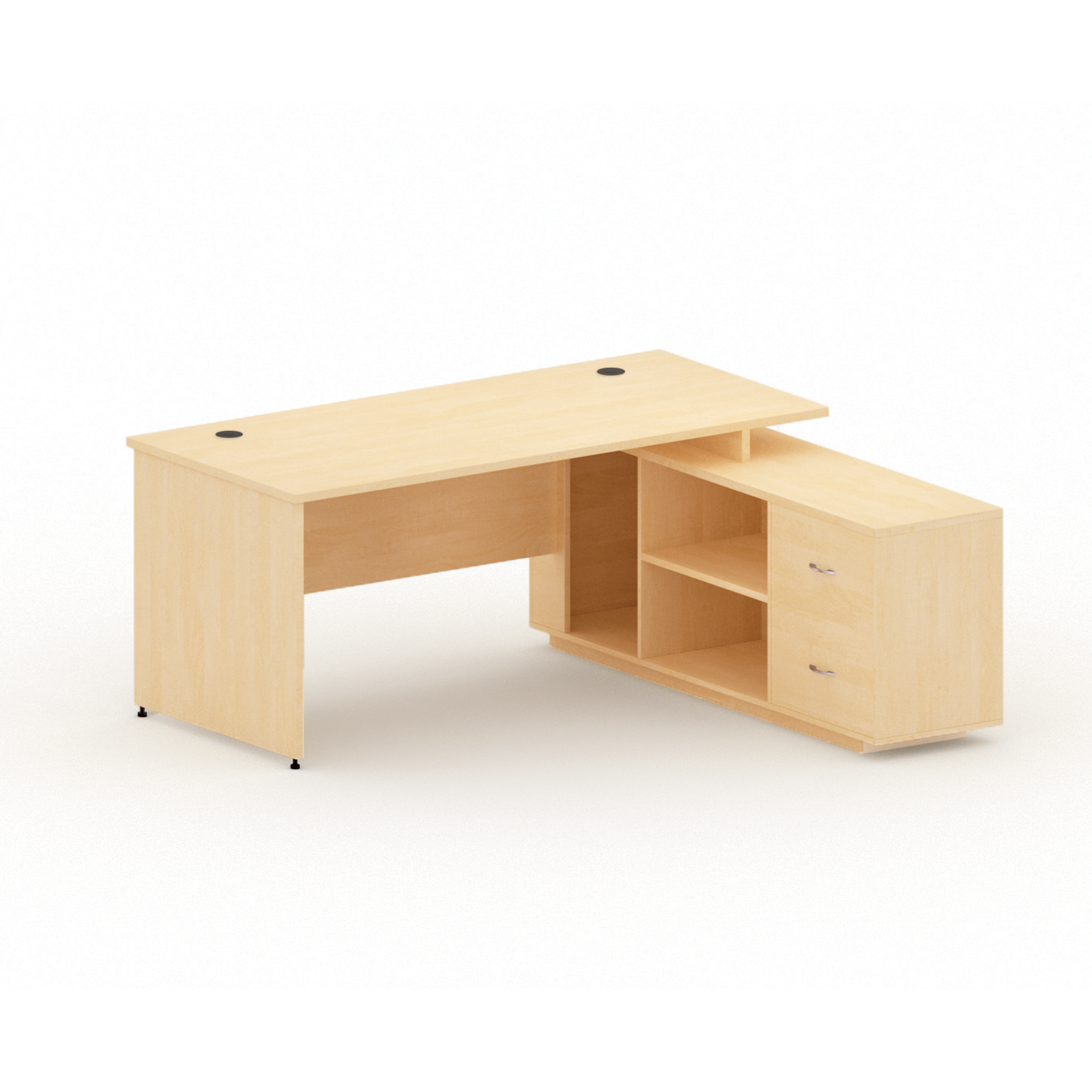 Büroschreibtisch mit Schrank MIRELLI 160x160 cm, rechts