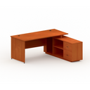 Büroschreibtisch mit Schrank MIRELLI 160x160 cm, rechts, Kirschbaum