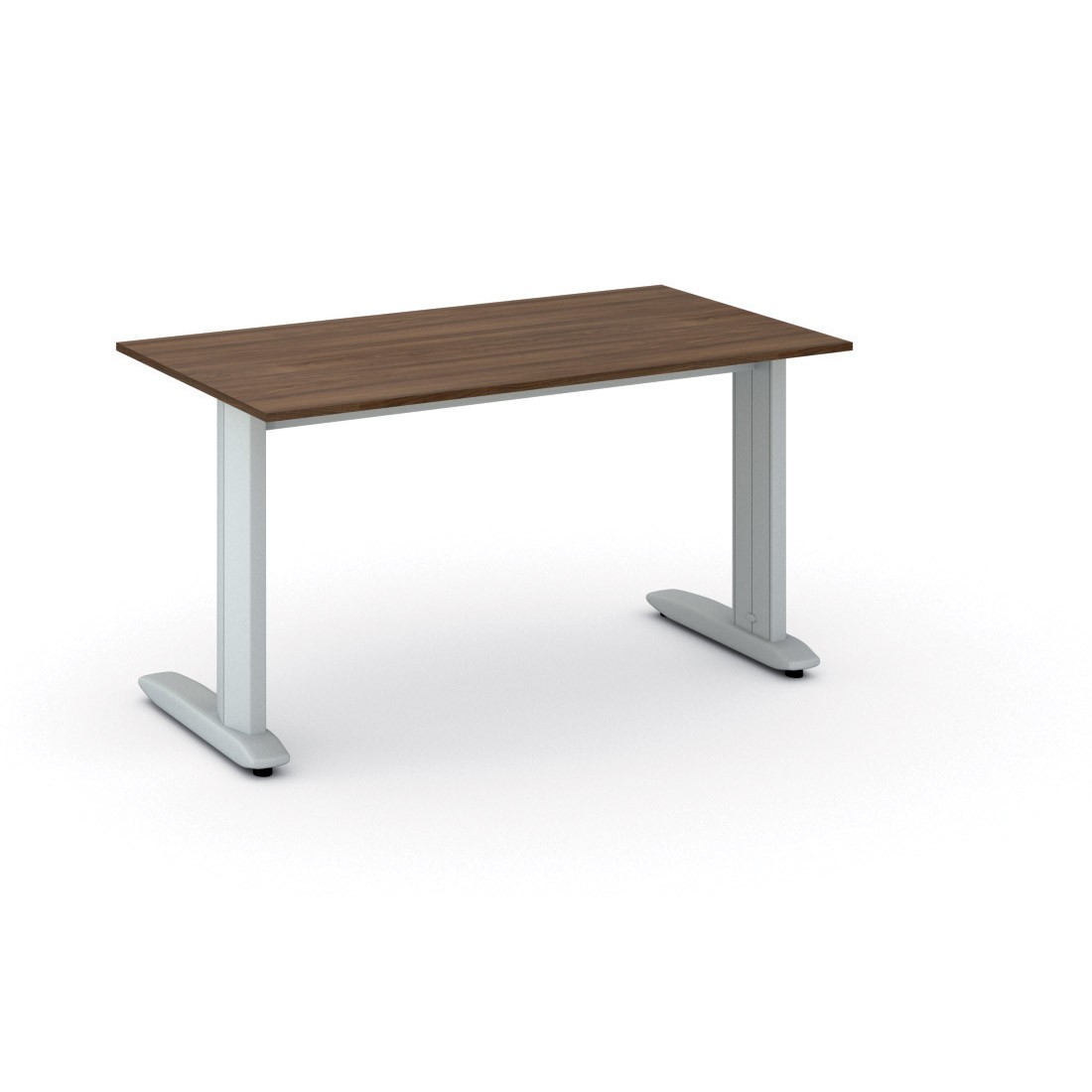 B2B Partner Büroschreibtisch PRIMO FLEXIBLE, 140x80 cm, Nussbaum