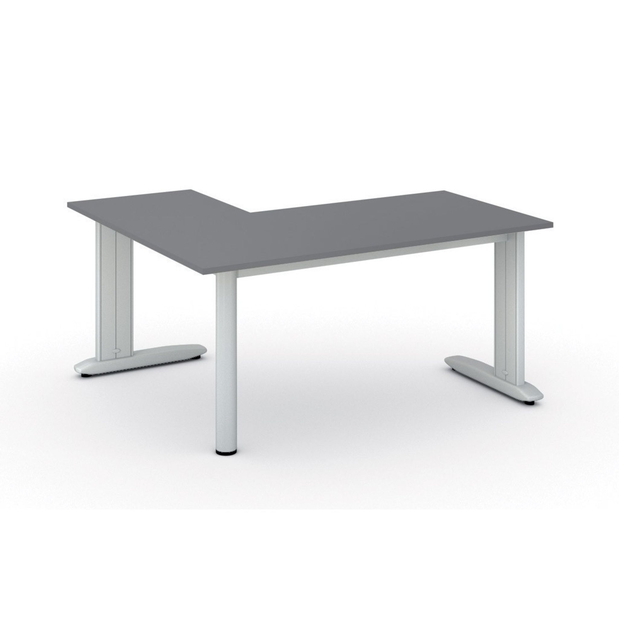 Büroschreibtisch PRIMO FLEXIBLE, 160x140 cm, Graphit
