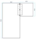 Büroschreibtisch PRIMO FLEXIBLE, 160x140 cm, weiß