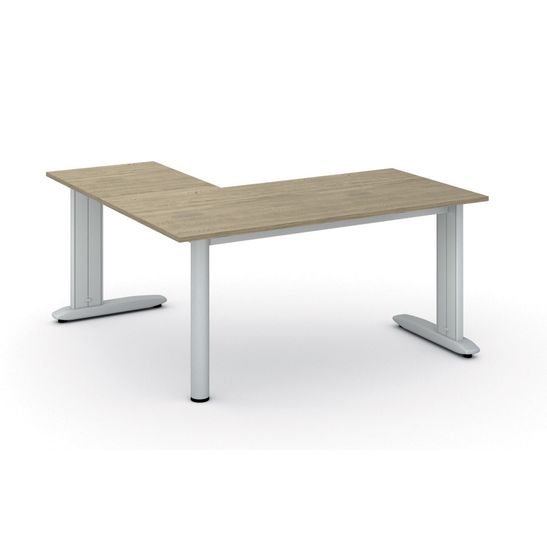 B2B Partner Büroschreibtisch PRIMO FLEXIBLE, 160x160 cm, Eiche natur