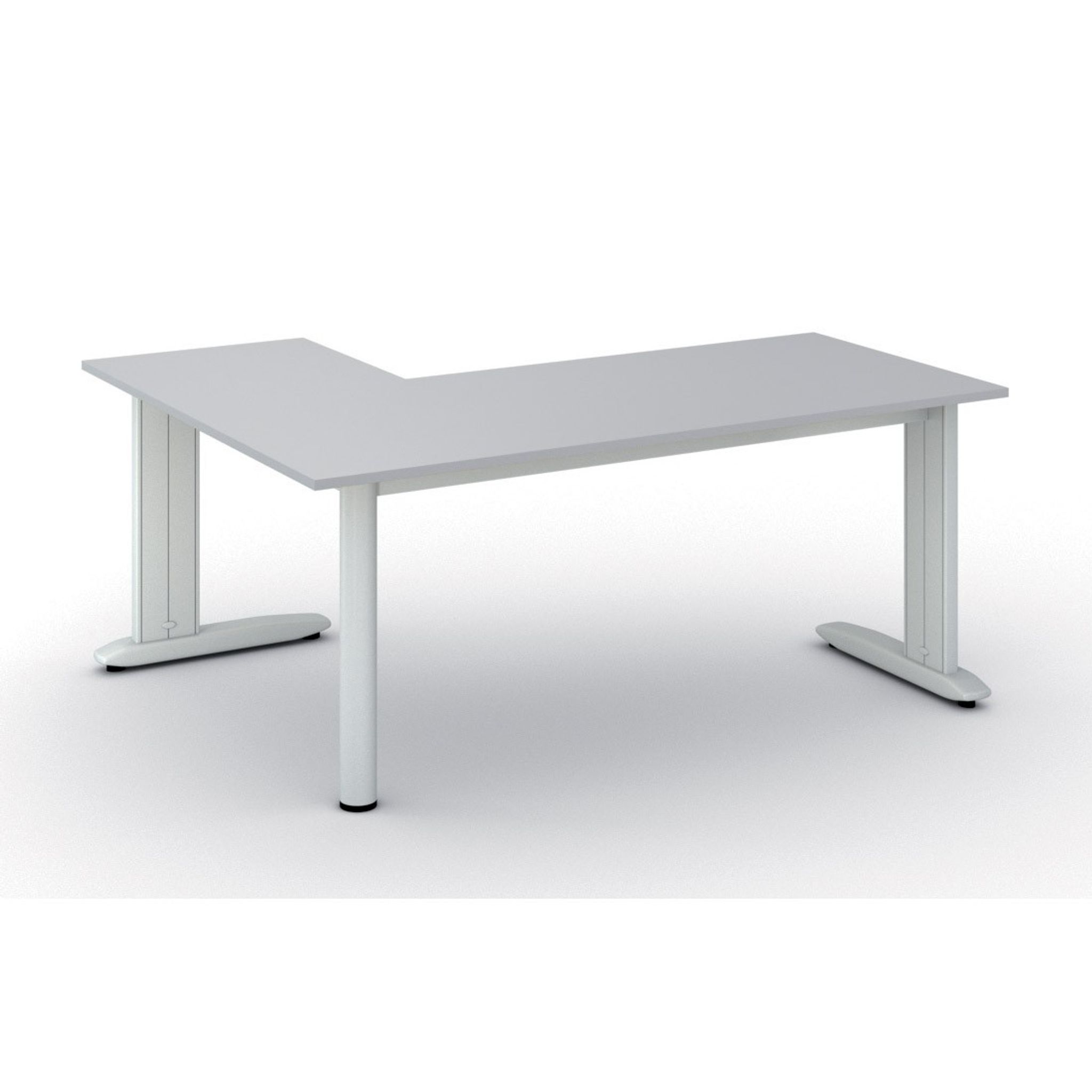 Büroschreibtisch PRIMO FLEXIBLE, 180x140 cm, grau