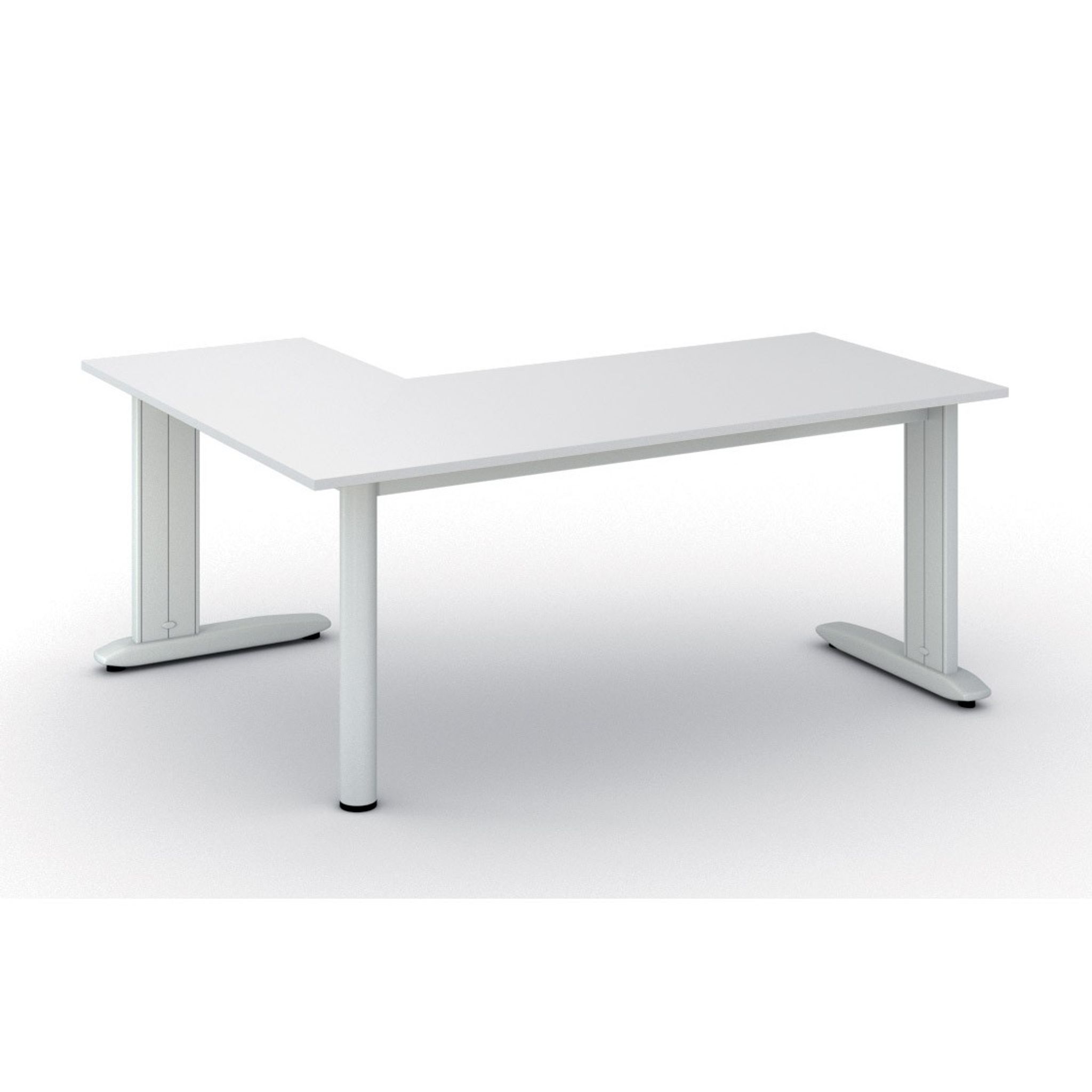 Büroschreibtisch PRIMO FLEXIBLE, 180x140 cm, weiß