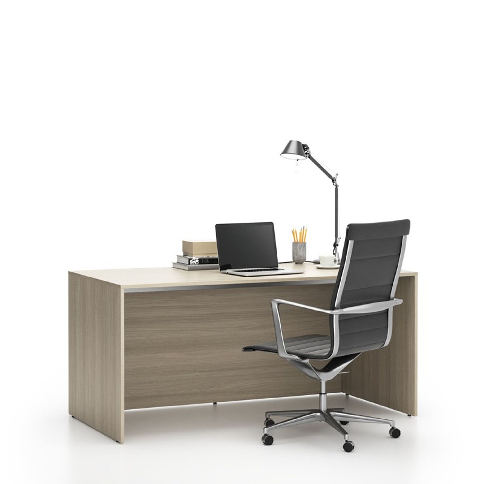 Büroschreibtisch SEGMENT, 162x80 cm, Eiche natur
