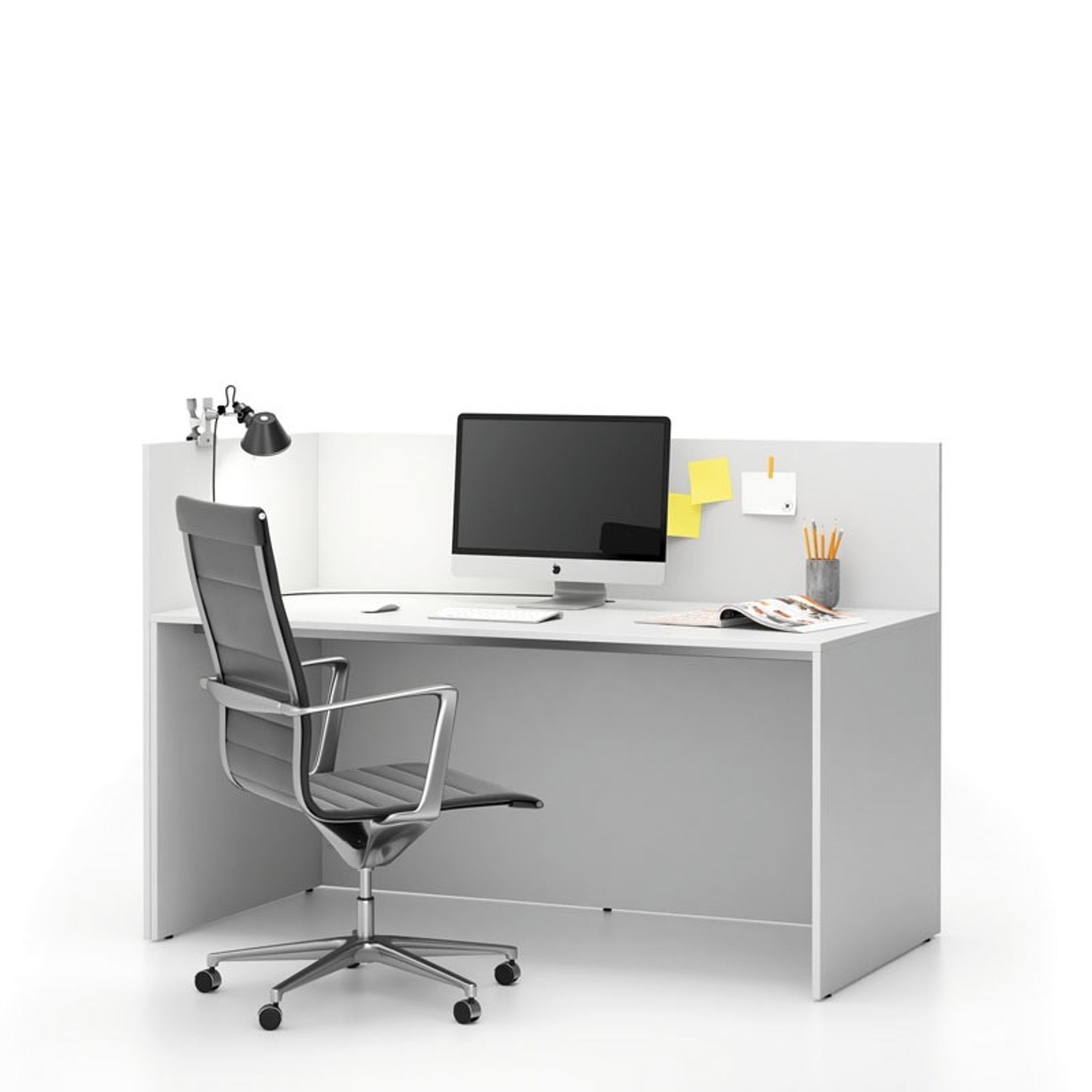 Büroschreibtisch-Set für linke Ecke SEGMENT, mit Sichtschutz