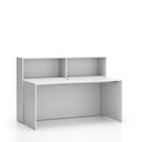 Büroschreibtisch-Set SEGMENT, mit 2 Einlageböden für rechte Ecke, weiß/weiß