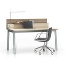 Büroschreibtisch SINGLE LAYERS, 160x80 cm, mit Trennwänden, Eiche natur/Eiche gebeizt Büroschreibtisch SINGLE LAYERS, 160x80 cm, mit Trennwänden, Eiche natur/Eiche gebeizt