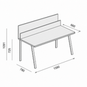 Büroschreibtisch SINGLE LAYERS, 160x80 cm, mit Trennwänden, Eiche natur/Eiche gebeizt Büroschreibtisch SINGLE LAYERS, 160x80 cm, mit Trennwänden, Eiche natur/Eiche gebeizt