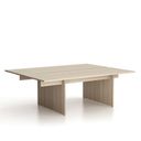 Büroschreibtisch SOLID Double + 1x Verlängerung, 210x165 cm, Eiche natur