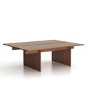 Büroschreibtisch SOLID Double + 1x Verlängerung, 210x165 cm, Nussbaum
