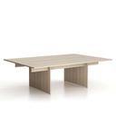 Büroschreibtisch SOLID Double + 2x Verlängerung, 240x165 cm, Eiche natur