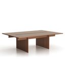 Büroschreibtisch SOLID Double + 2x Verlängerung, 240x165 cm, Nussbaum