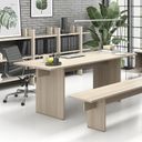 Büroschreibtisch SOLID Single, 180x80 cm, Eiche natur