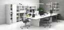 Büroschreibtisch SOLID Single, 180x80 cm, weiß