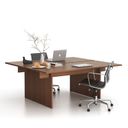 Büroschreibtish SOLID Double, 180x165 cm, Nussbaum