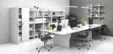 Büroschreibtish SOLID Double, 180x165 cm, weiß